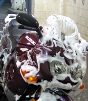 Katana Getting a Bath